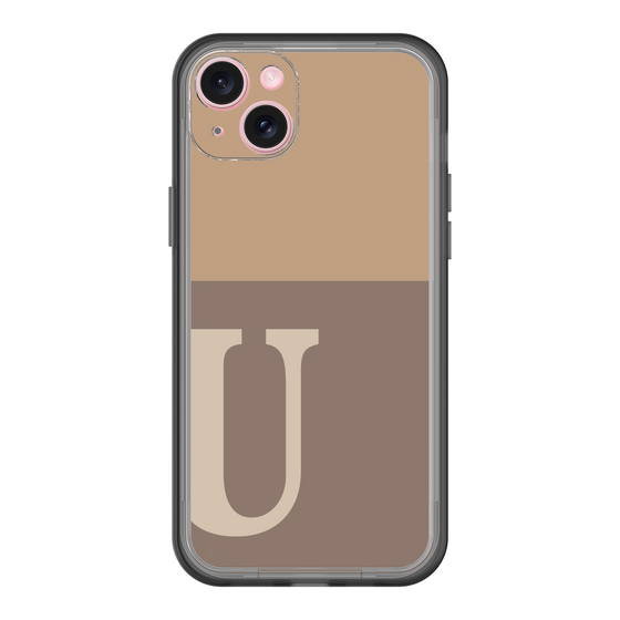 スリムプロテクションプレミアムケース［ オリジナル - initial two tone - U brown ］