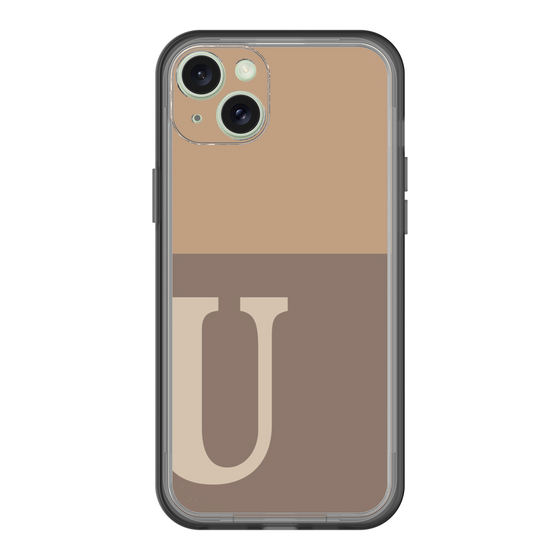 スリムプロテクションプレミアムケース［ オリジナル - initial two tone - U brown ］