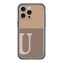 スリムプロテクションプレミアムケース［ オリジナル - initial two tone - U brown ］