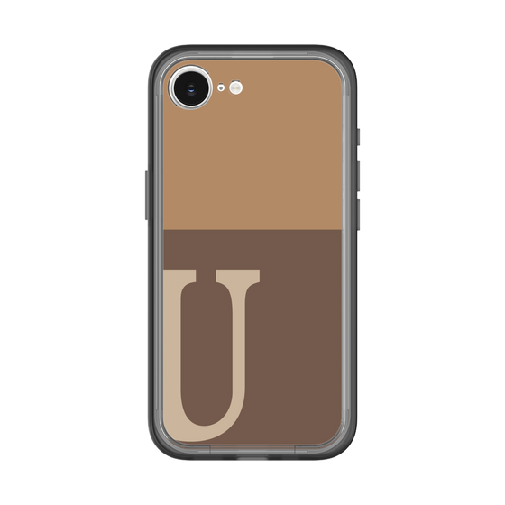 スリムプロテクションプレミアムケース［ オリジナル - initial two tone - U brown ］
