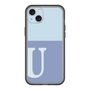 スリムプロテクションプレミアムケース［ オリジナル - initial two tone - U blue ］
