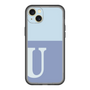 スリムプロテクションプレミアムケース［ オリジナル - initial two tone - U blue ］