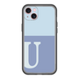 スリムプロテクションプレミアムケース［ オリジナル - initial two tone - U blue ］