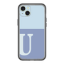 スリムプロテクションプレミアムケース［ オリジナル - initial two tone - U blue ］