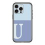 スリムプロテクションプレミアムケース［ オリジナル - initial two tone - U blue ］