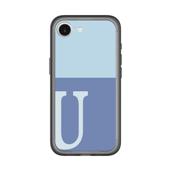 スリムプロテクションプレミアムケース［ オリジナル - initial two tone - U blue ］
