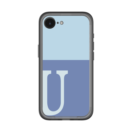 スリムプロテクションプレミアムケース［ オリジナル - initial two tone - U blue ］
