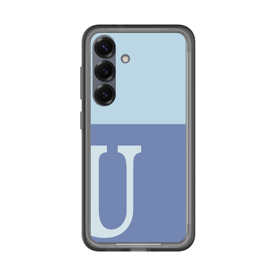 スリムプロテクションプレミアムケース［ オリジナル - initial two tone - U blue ］