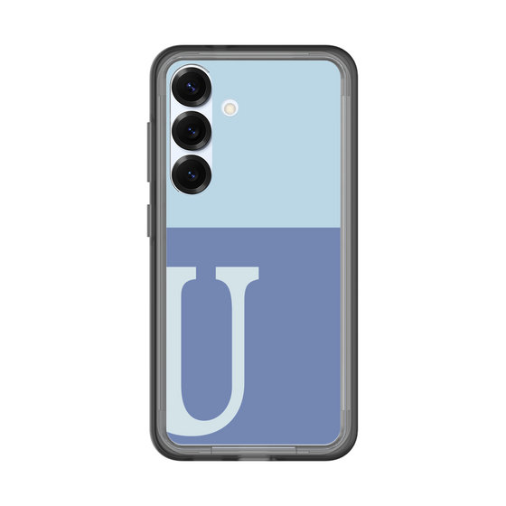 スリムプロテクションプレミアムケース［ オリジナル - initial two tone - U blue ］