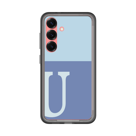 スリムプロテクションプレミアムケース［ オリジナル - initial two tone - U blue ］