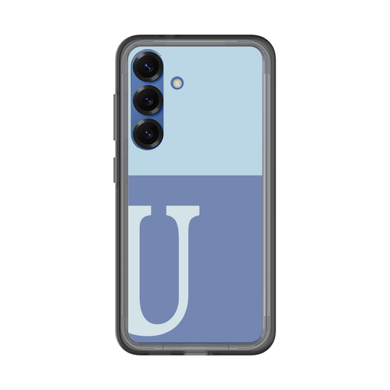スリムプロテクションプレミアムケース［ オリジナル - initial two tone - U blue ］
