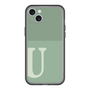 スリムプロテクションプレミアムケース［ オリジナル - initial two tone - U green ］
