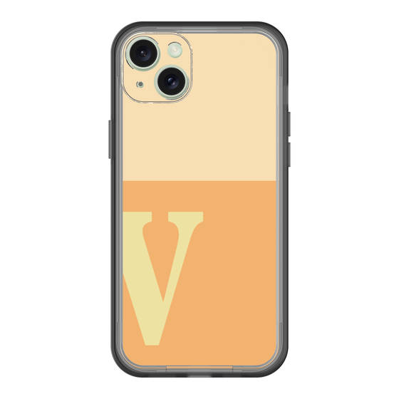 スリムプロテクションプレミアムケース［ オリジナル - initial two tone - V orange ］