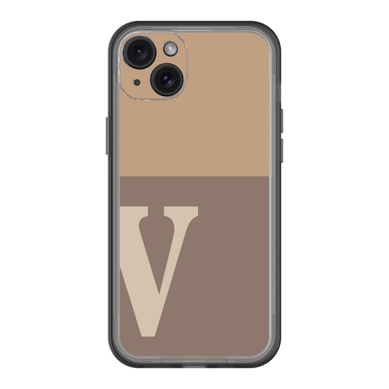 スリムプロテクションプレミアムケース［ オリジナル - initial two tone - V brown ］
