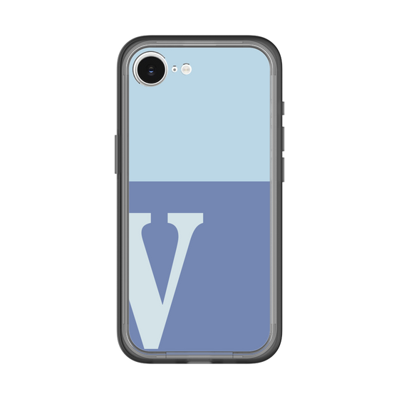 スリムプロテクションプレミアムケース［ オリジナル - initial two tone - V blue ］