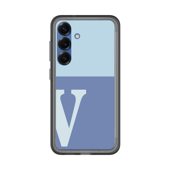 スリムプロテクションプレミアムケース［ オリジナル - initial two tone - V blue ］