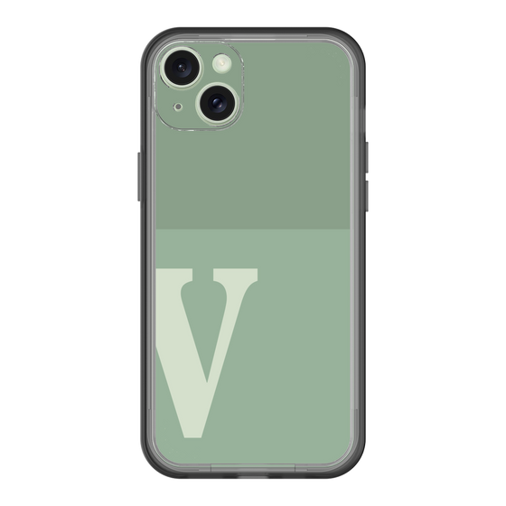 スリムプロテクションプレミアムケース［ オリジナル - initial two tone - V green ］