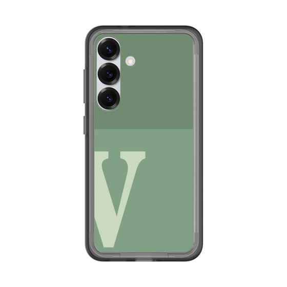 スリムプロテクションプレミアムケース［ オリジナル - initial two tone - V green ］