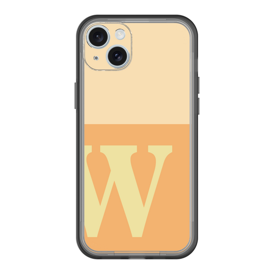 スリムプロテクションプレミアムケース［ オリジナル - initial two tone - W orange ］