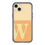 スリムプロテクションプレミアムケース［ オリジナル - initial two tone - W orange ］