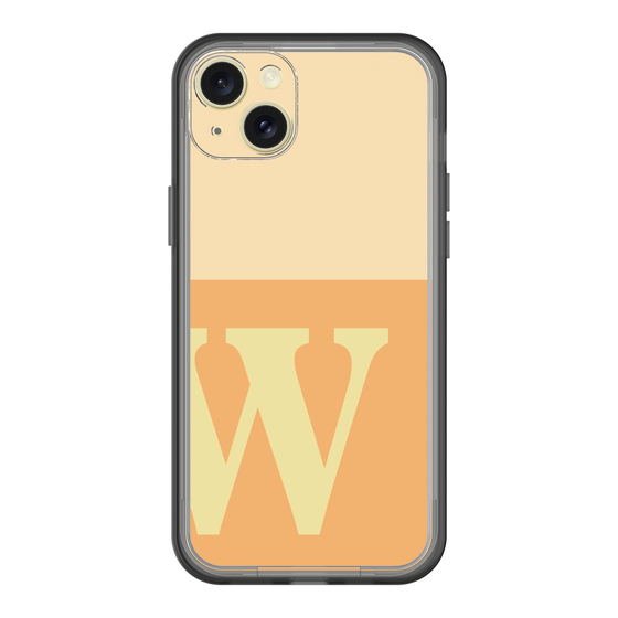 スリムプロテクションプレミアムケース［ オリジナル - initial two tone - W orange ］