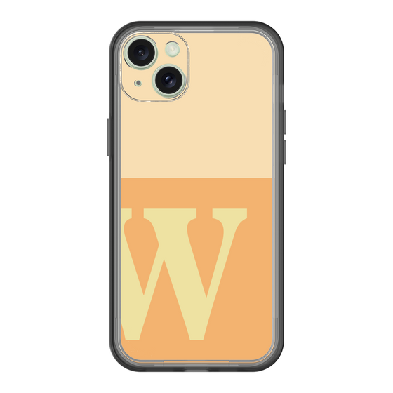 スリムプロテクションプレミアムケース［ オリジナル - initial two tone - W orange ］