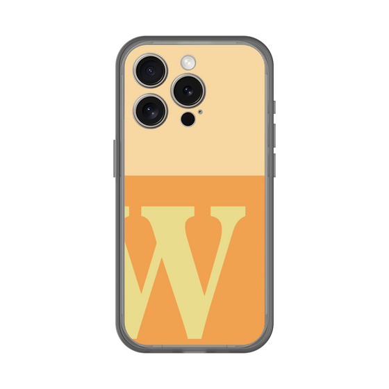 スリムプロテクションプレミアムケース［ オリジナル - initial two tone - W orange ］