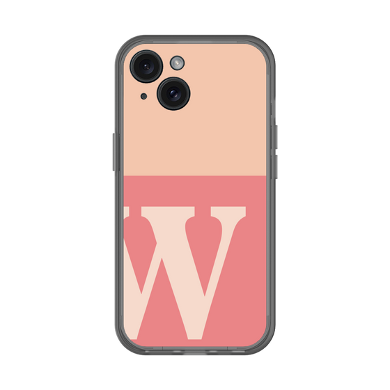 スリムプロテクションプレミアムケース［ オリジナル - initial two tone - W pink ］