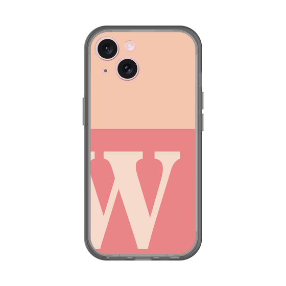 スリムプロテクションプレミアムケース［ オリジナル - initial two tone - W pink ］