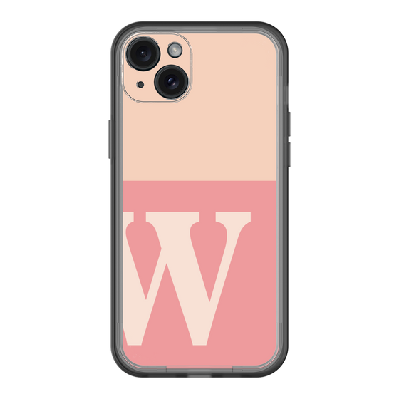 スリムプロテクションプレミアムケース［ オリジナル - initial two tone - W pink ］