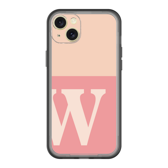 スリムプロテクションプレミアムケース［ オリジナル - initial two tone - W pink ］
