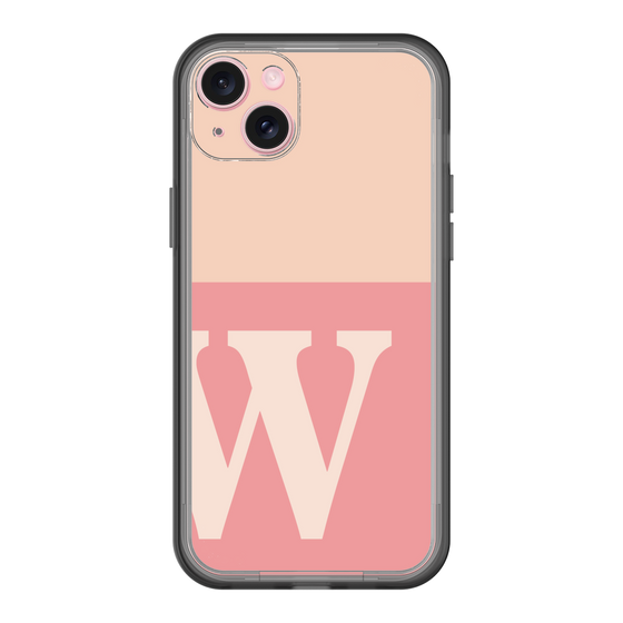 スリムプロテクションプレミアムケース［ オリジナル - initial two tone - W pink ］
