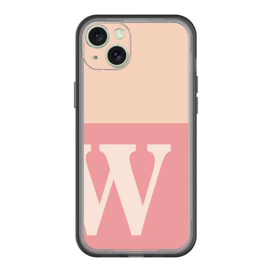 スリムプロテクションプレミアムケース［ オリジナル - initial two tone - W pink ］