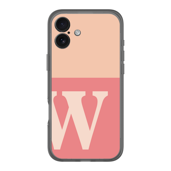 スリムプロテクションプレミアムケース［ オリジナル - initial two tone - W pink ］