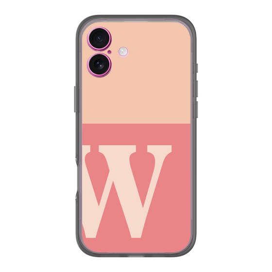 スリムプロテクションプレミアムケース［ オリジナル - initial two tone - W pink ］