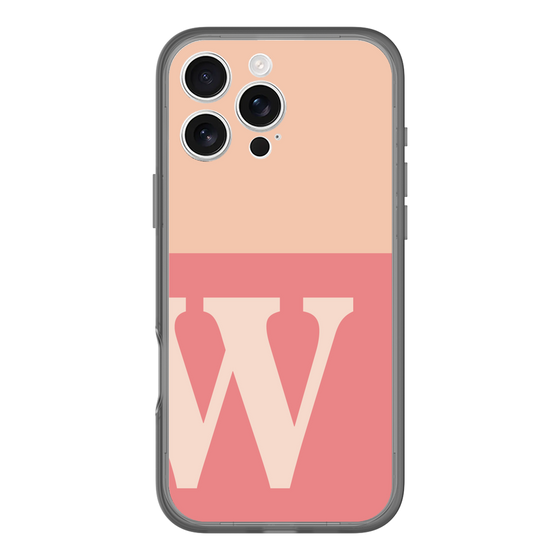 スリムプロテクションプレミアムケース［ オリジナル - initial two tone - W pink ］