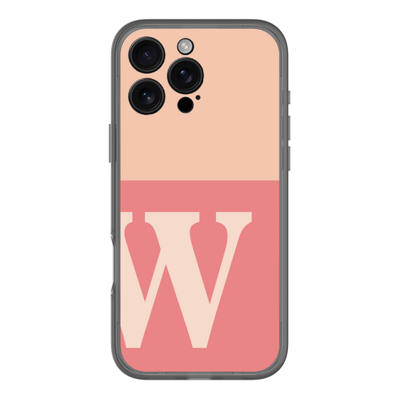 スリムプロテクションプレミアムケース［ オリジナル - initial two tone - W pink ］