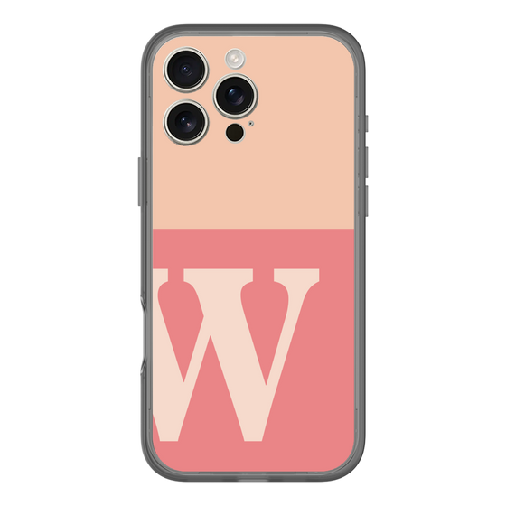 スリムプロテクションプレミアムケース［ オリジナル - initial two tone - W pink ］