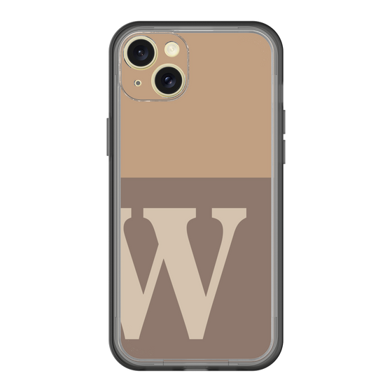 スリムプロテクションプレミアムケース［ オリジナル - initial two tone - W brown ］