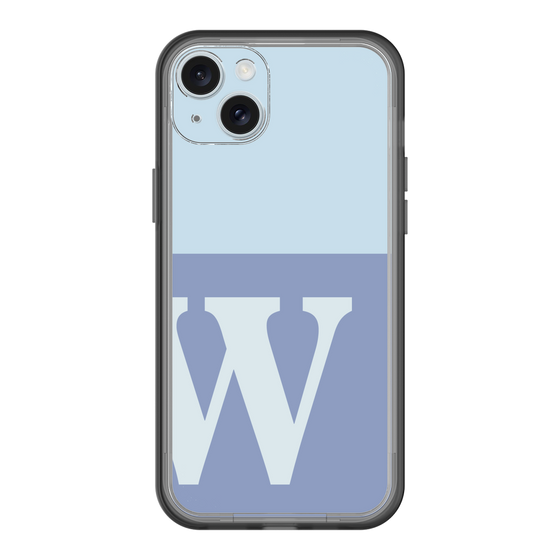 スリムプロテクションプレミアムケース［ オリジナル - initial two tone - W blue ］