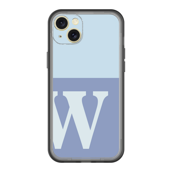 スリムプロテクションプレミアムケース［ オリジナル - initial two tone - W blue ］