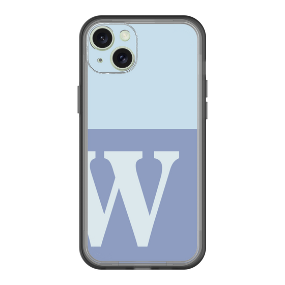 スリムプロテクションプレミアムケース［ オリジナル - initial two tone - W blue ］