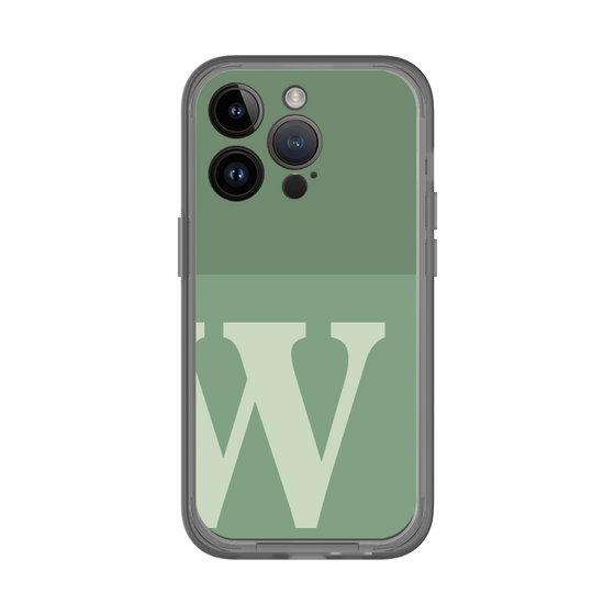 スリムプロテクションプレミアムケース［ オリジナル - initial two tone - W green ］