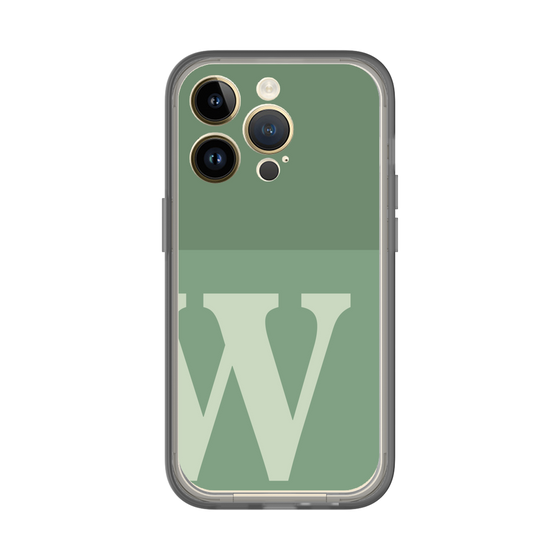 スリムプロテクションプレミアムケース［ オリジナル - initial two tone - W green ］