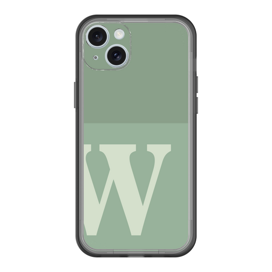 スリムプロテクションプレミアムケース［ オリジナル - initial two tone - W green ］