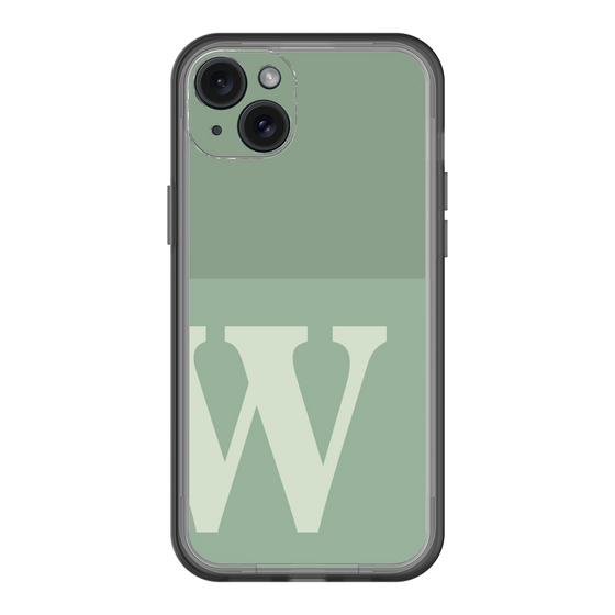 スリムプロテクションプレミアムケース［ オリジナル - initial two tone - W green ］