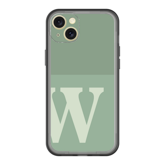 スリムプロテクションプレミアムケース［ オリジナル - initial two tone - W green ］