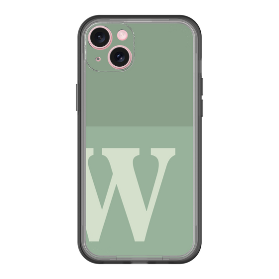 スリムプロテクションプレミアムケース［ オリジナル - initial two tone - W green ］