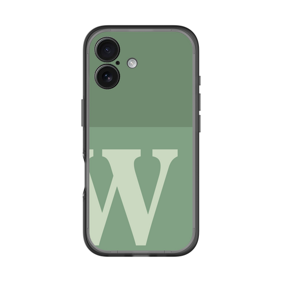 スリムプロテクションプレミアムケース［ オリジナル - initial two tone - W green ］