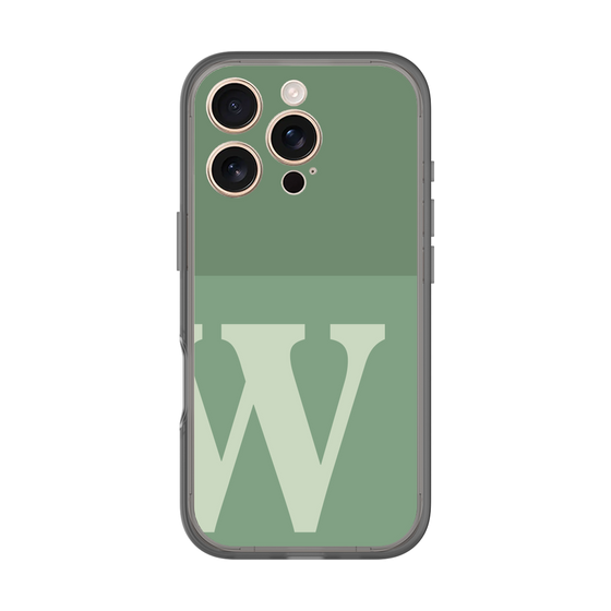 スリムプロテクションプレミアムケース［ オリジナル - initial two tone - W green ］